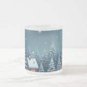 クリスマスコーヒーマグ フロストグラスマグカップ (中央)