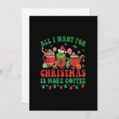 クリスマスコーヒーラテの居心地の良い冬 招待状 (正面/裏面)