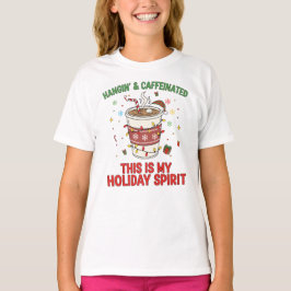 クリスマスコーヒー好きTシャツ" ホリデー Tシャツ