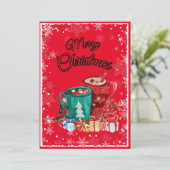 クリスマスコーヒー愛好家ギフト 招待状 (スタンド正面)