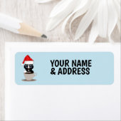 クリスマスコーヒー猫差出人住所ラベル ラベル (インサイチュ)