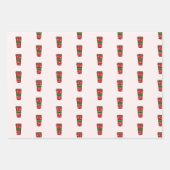 クリスマスコーヒー飲料 ラッピングペーパーシート (正面3)