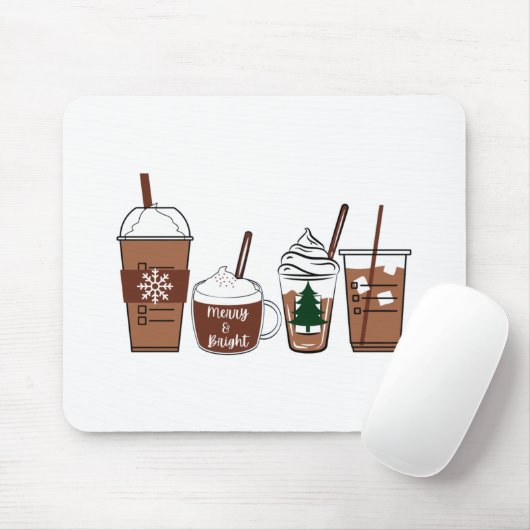 クリスマスコーヒー マウスパッド (マウス)