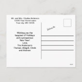 クリスマスコーヒーCookieホリデーポストカード シーズンポストカード (裏面)