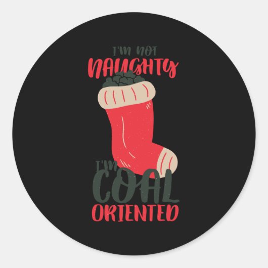 クリスマスコールストッキング ラウンドシール (正面)