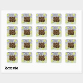 クリスマスコーンのギフトタグ スクエアシール (シート)