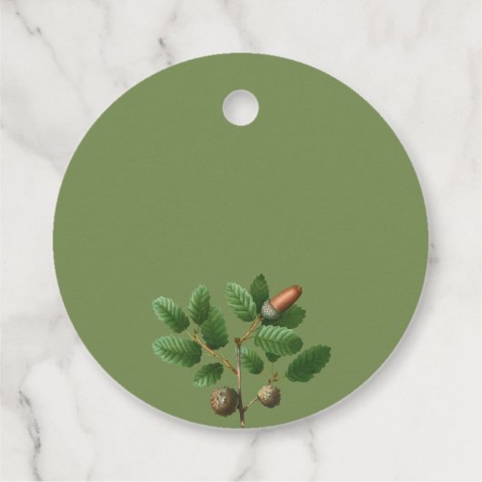 クリスマスコーンリース家族の写真ギフト フェイバータグ (裏面)