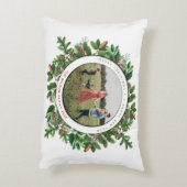 クリスマスコーンリース家族の写真 アクセントクッション (裏面(縦))
