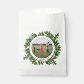 クリスマスコーンリース家族の写真 フェイバーバッグ (正面)