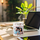 クリスマスコーン松の家族の写真白 コーヒーマグカップ