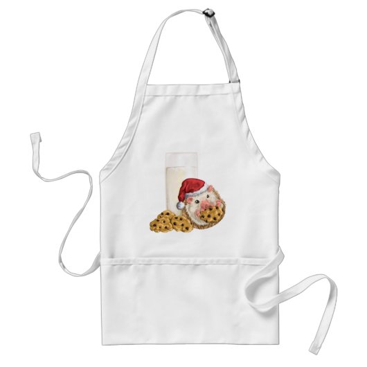 クリスマスコOKIE好きなハリネズミ スタンダードエプロン (正面)