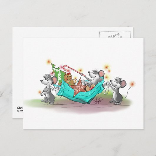 クリスマスコOKIE強盗 シーズンポストカード (正面/裏面)