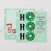 クリスマスコokies 面白い ホホホ  ホリデーカード (正面/裏面)