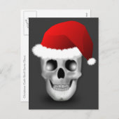 クリスマスゴシックスカルサンタクロース シーズンポストカード (正面/裏面)