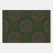 クリスマスゴシックステンドグラスマンダ葉ラ ラッピングペーパーシート (正面)