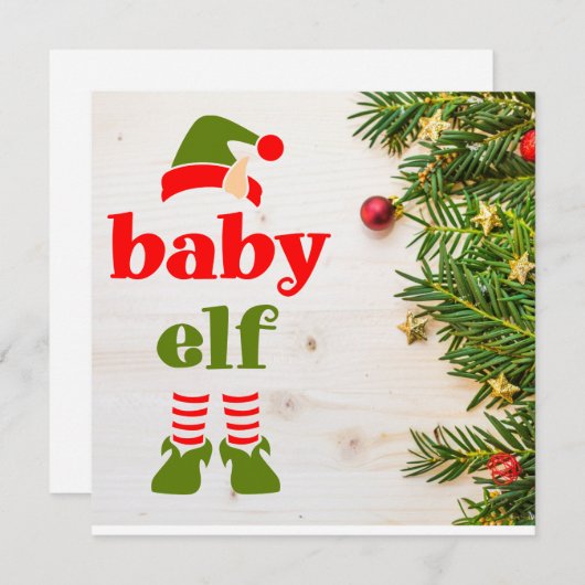 クリスマスゴッドマザープロポーズリトル小妖精や小人 カード (正面/裏面)