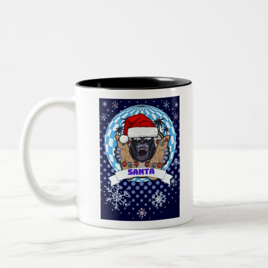クリスマスゴリラ ツートーンマグカップ (左)