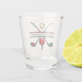 クリスマスゴルファーモノグラムデザイン ショットグラス (裏面)