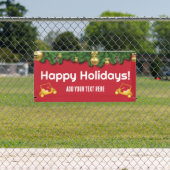 クリスマスゴルフカートのパレードのバナー 横断幕 (インサイチュ)