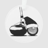 クリスマスゴルフクラブとボール オーナメント (正面)