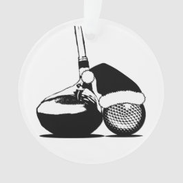 クリスマスゴルフクラブとボール オーナメント