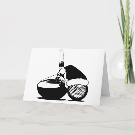 クリスマスゴルフクラブとボール シーズンカード (正面)