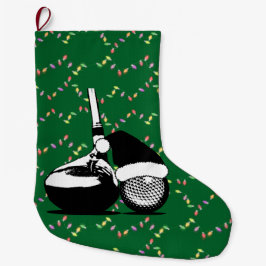 クリスマスゴルフクラブとボール スモールクリスマスストッキング