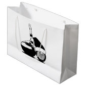 クリスマスゴルフクラブとボール ラージペーパーバッグ (正面アングル)