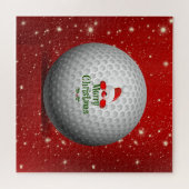 クリスマスゴルフサンタデザイン ジグソーパズル (横)