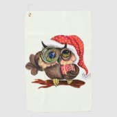 クリスマスゴルフタオルベビーフクロウ ゴルフタオル (正面)