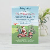 クリスマスゴルフテーマホリデーパーティパルティー 招待状 (スタンド正面)
