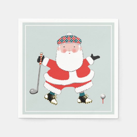 クリスマスゴルフパーティー スタンダードカクテルナプキン (正面)