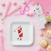 クリスマスゴルフパーティー ペーパープレート (パーティー)