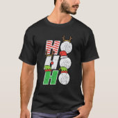 クリスマスゴルフホーホーおもしろいクリスマスゴルフ競技 Tシャツ (正面)