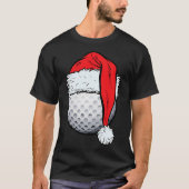 クリスマスゴルフボールサンタハットクリスマスゴルフボーイズ私 Tシャツ (正面)