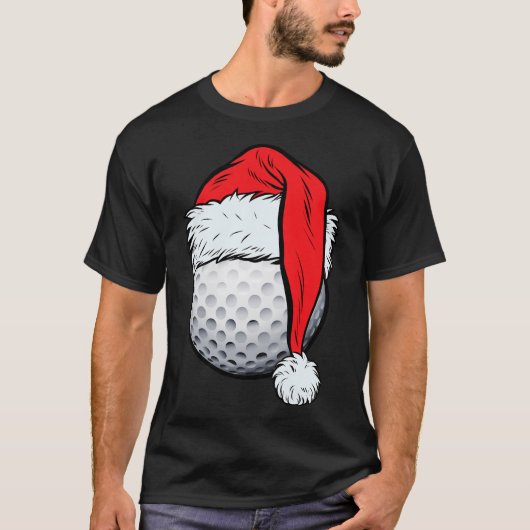 クリスマスゴルフボールサンタハットクリスマスゴルフボーイズ私 Tシャツ (正面)