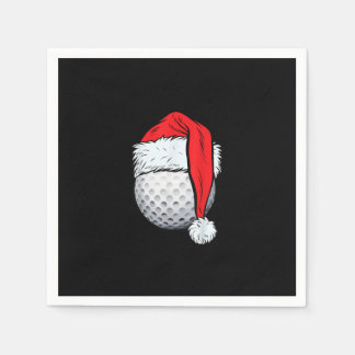 クリスマスゴルフボールサンタTハットスポーツおもしろいクリスマス スタンダードカクテルナプキン