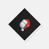 クリスマスゴルフボールサンタTハットスポーツおもしろいクリスマス スタンダードカクテルナプキン (角)