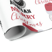 クリスマスゴルフボールスポーツ名前をカスタムする ラッピングペーパー (ロールコーナー)