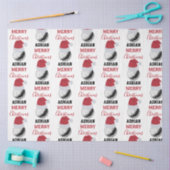 クリスマスゴルフボールスポーツ名前をカスタムする 薄葉紙 (クラフト)