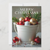 クリスマスゴルフボールバケット写真 シーズンカード (正面)