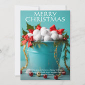 クリスマスゴルフボールバケット写真 シーズンカード (正面)