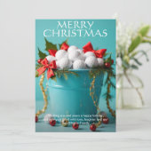 クリスマスゴルフボールバケット写真 シーズンカード (スタンド正面)