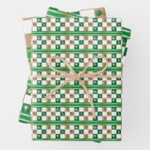 クリスマスゴルフ – ミニマリストのゴルフパターン ラッピングペーパーシート (インサイチュ)