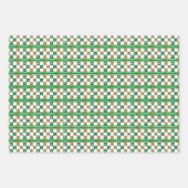 クリスマスゴルフ – ミニマリストのゴルフパターン ラッピングペーパーシート (正面)