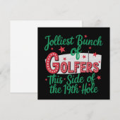 クリスマスゴルフ 面白い 陽気なゴルファーの中で最も愉快な シーズンカード (正面/裏面)