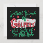 クリスマスゴルフ 面白い 陽気なゴルファーの中で最も愉快な シーズンカード (正面)