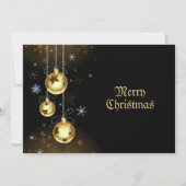 クリスマスゴールデンオーナメントシャイニースターブラック シーズンカード (正面)