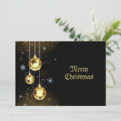 クリスマスゴールデンオーナメントシャイニースターブラック シーズンカード (スタンド正面)