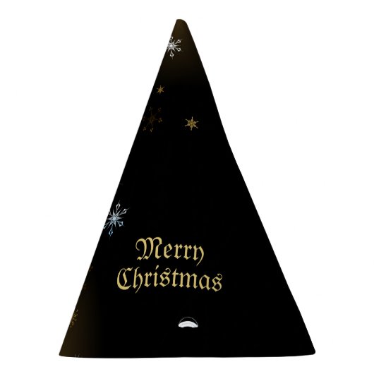 クリスマスゴールデンオーナメントシャイニースターブラック パーティーハット (右)